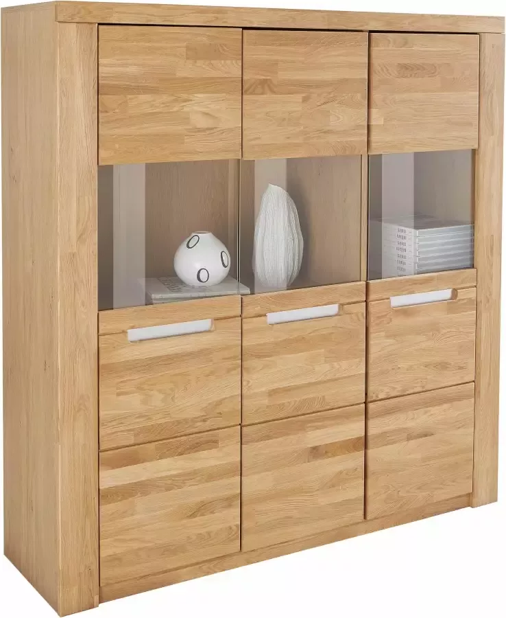 Home affaire Highboard Kolding Breedte 140 cm met 3 glasdeuren - Foto 4