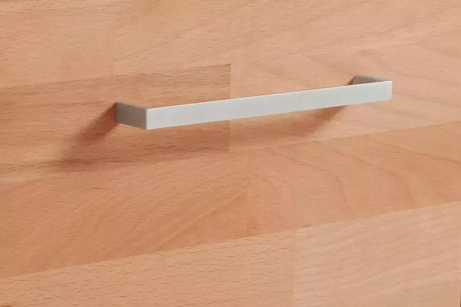Home affaire Kast Celle 90cm breed 35 cm diep fronten massief hout massief houtmateriaal metalen handgrepen 3 brede vakken - Foto 6