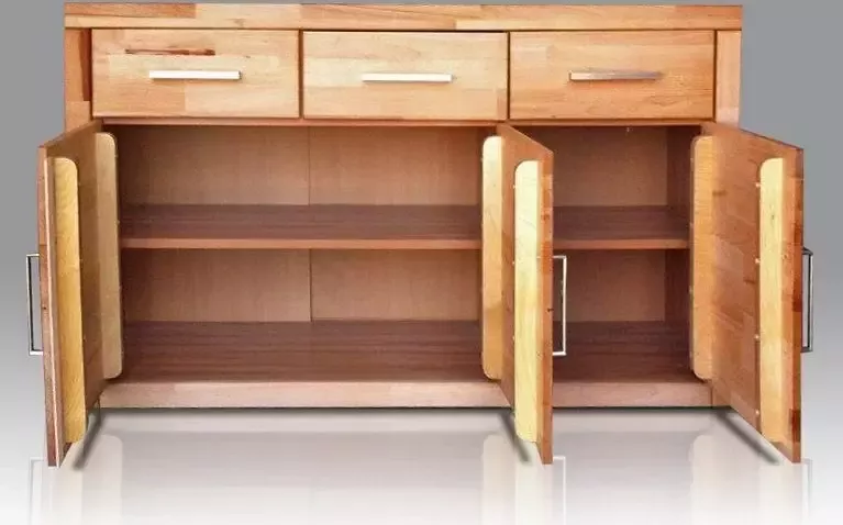 Home affaire Dressoir Logo 130cm breed 42 cm diep fronten massief hout 2 brede vakken - Foto 10