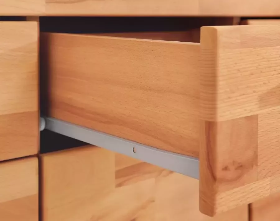 Home affaire Dressoir Logo 130cm breed 42 cm diep fronten massief hout 2 brede vakken