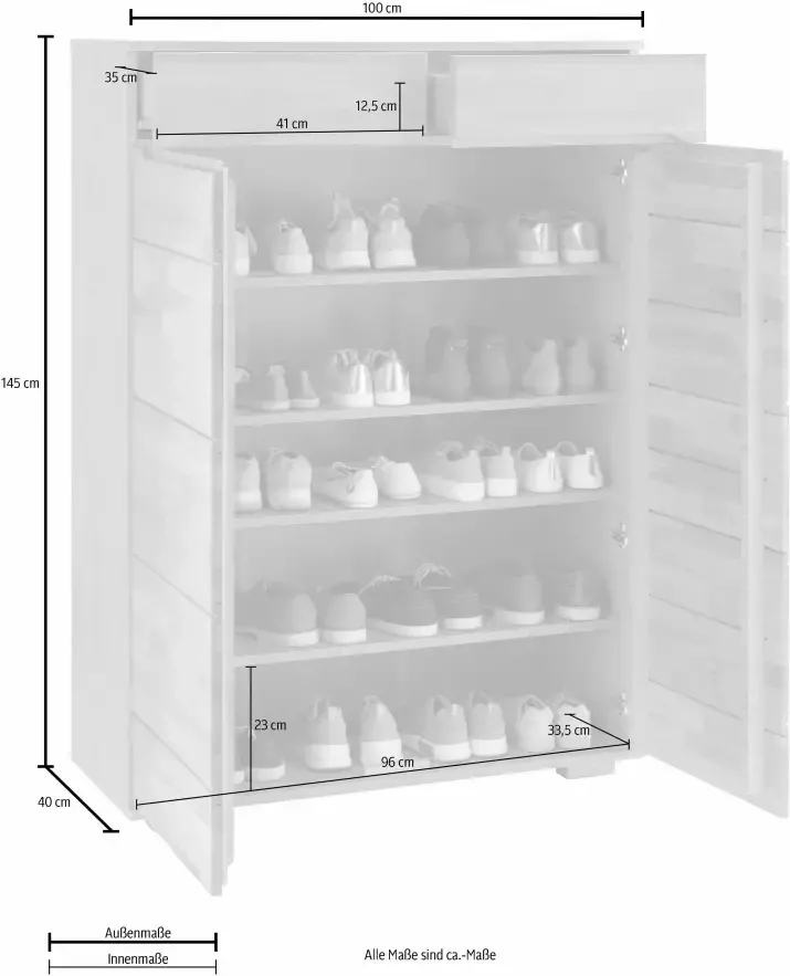Home affaire Schoenenkast Vetro