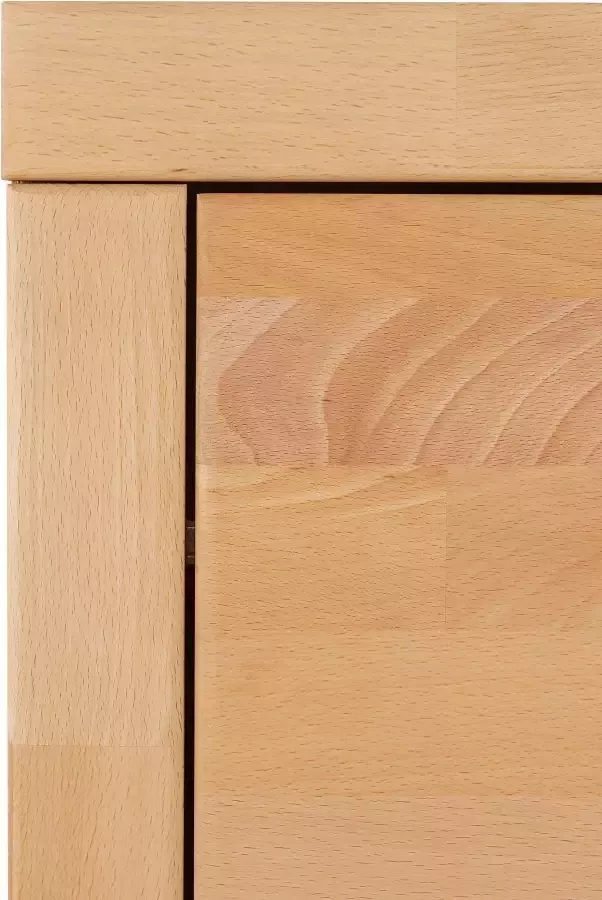 Home affaire Tv-meubel Logo 160cm breed 42 cm diep fronten massief hout kabeldoorvoer - Foto 3