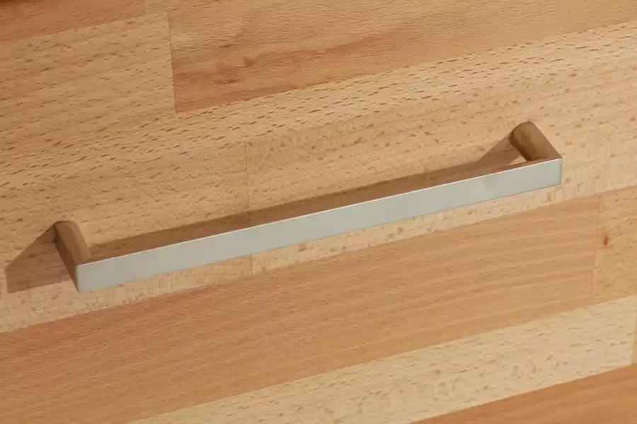 Home affaire Tv-meubel Logo 200cm breed 42 cm diep fronten massief hout kabeldoorvoer - Foto 3