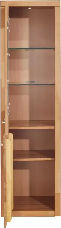 Home affaire Vitrinekast Logo 180cm hoog 42 cm diep fronten massief hout 5 vakken variabele bodems - Foto 9