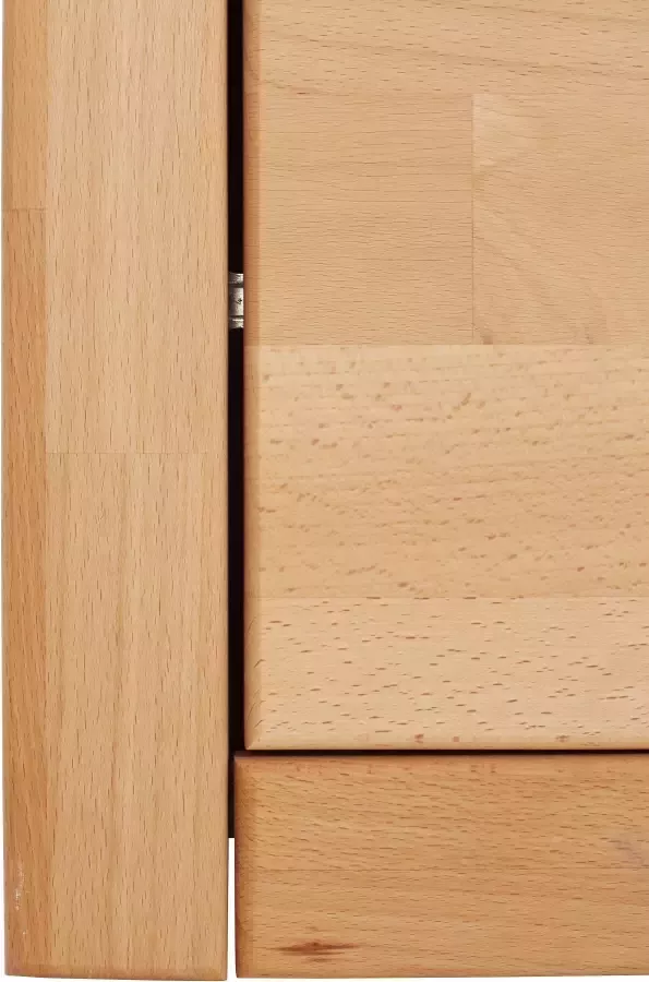 Home affaire Vitrinekast Logo 180cm hoog 42 cm diep fronten massief hout 5 vakken variabele bodems - Foto 3