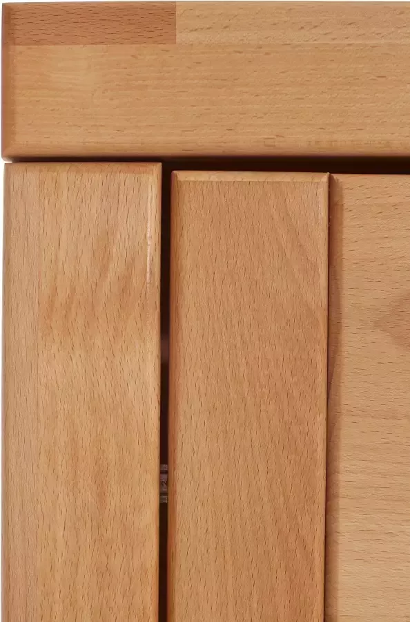 Home affaire Vitrinekast Logo 100cm hoog 42 cm diep fronten massief hout 6 vakken variabele bodems - Foto 8