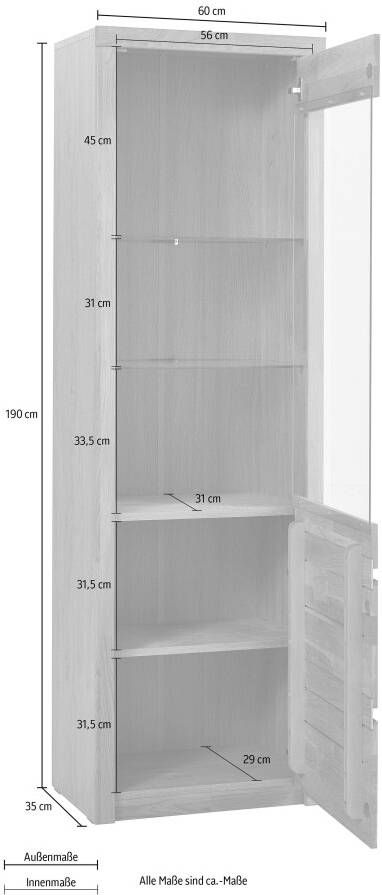 Home affaire Vitrinekast Silkeborg Hoogte 190 cm - Foto 3