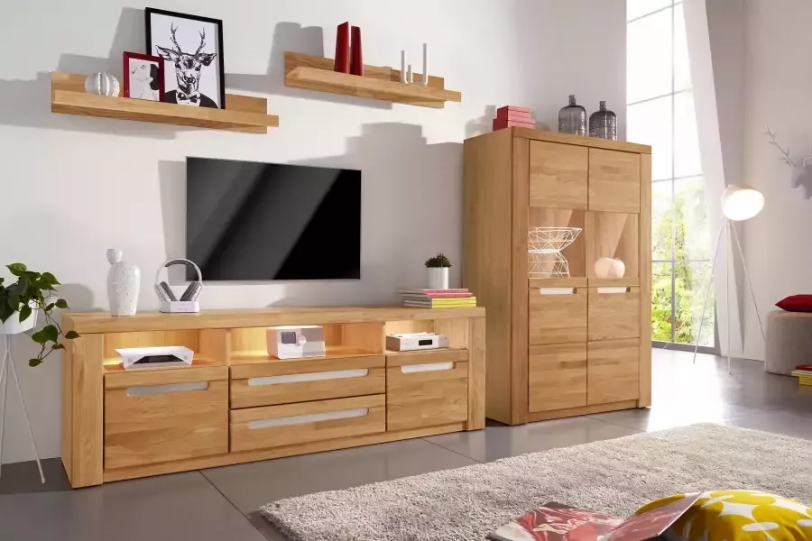 Home affaire Wandmeubel Kolding gedeeltelijk massief hout (set 4-delig) - Foto 3