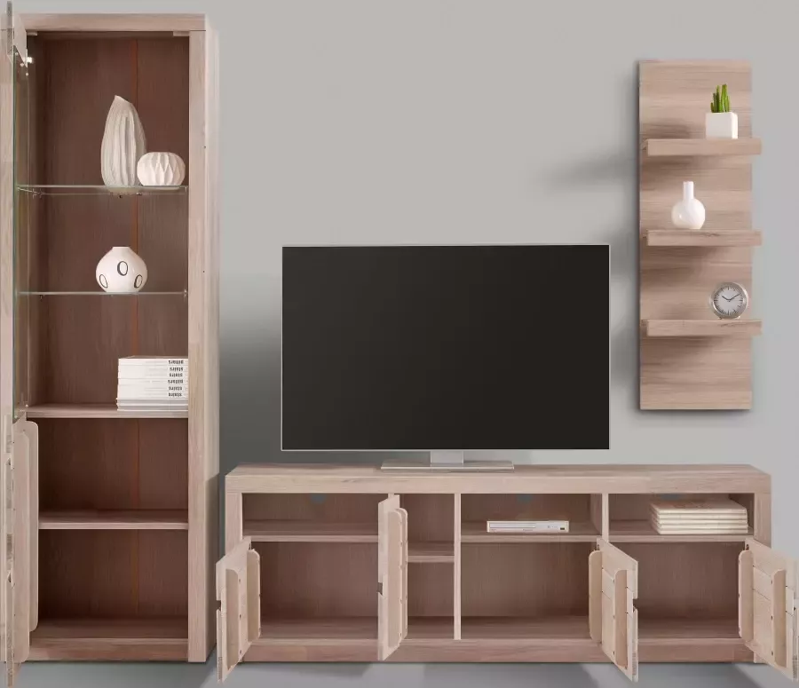 Home affaire Wandmeubel Silkeborg gedeeltelijk massief hout (set 3-delig) - Foto 2