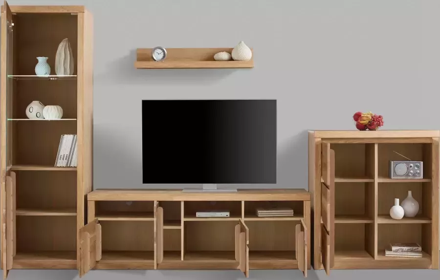 Home affaire Wandmeubel Silkeborg gedeeltelijk massief hout (set 4-delig) - Foto 2