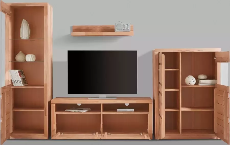 Home affaire Wandmeubel Silkeborg gedeeltelijk massief hout (set 4-delig) - Foto 3