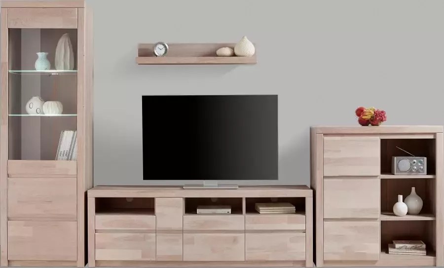 Home affaire Wandmeubel Silkeborg gedeeltelijk massief hout (set 4-delig) - Foto 4