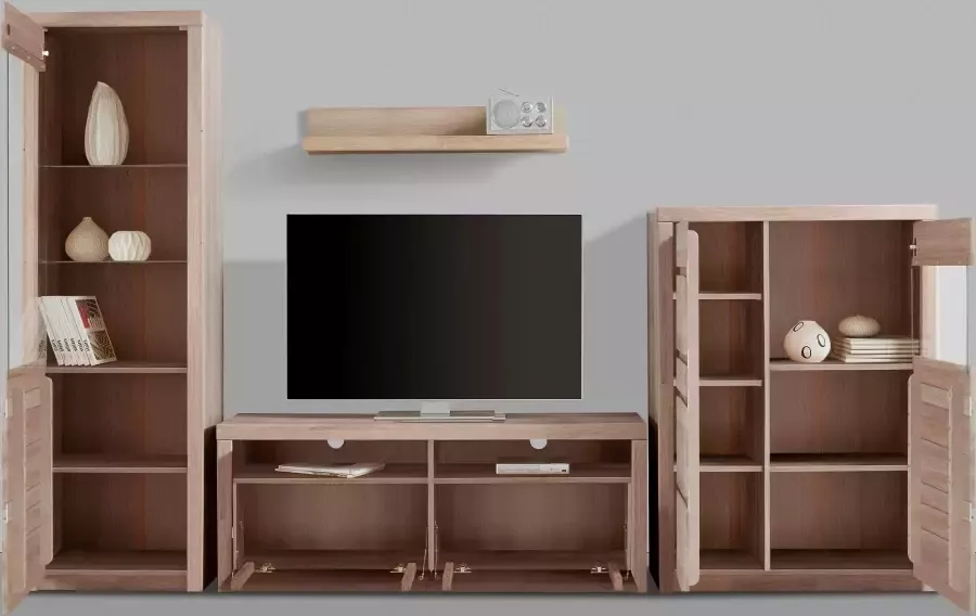 Home affaire Wandmeubel Silkeborg gedeeltelijk massief hout (set 4-delig) - Foto 3