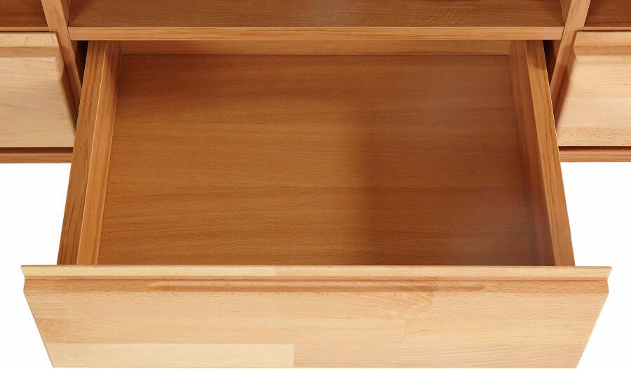 Home affaire Wandmeubel Vetro fronten massief hout lichaam houtvezelplaat gripgaten Vloeren gedeeltelijk verplaatsbaar kabeldoorvoer bij TV gedeelte (set 4-delig) - Foto 8