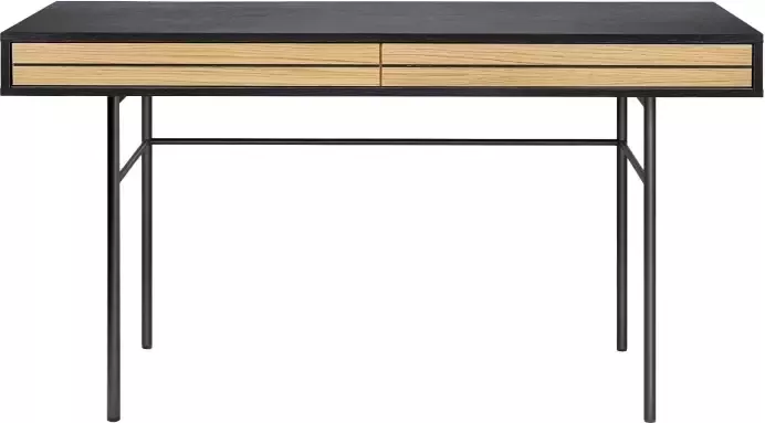 Woodman Bureau Stripe Combinatie van metaal & hout breedte 130 cm - Foto 3