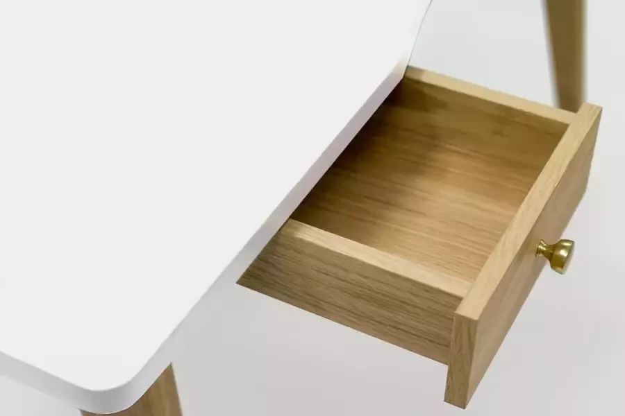 Woodman Bureau Peer in scandinavisch design tafelpoten van massief eiken - Foto 4