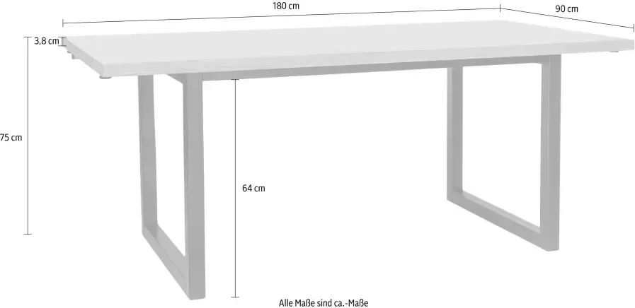 Woodman Eettafel Camden van massief berken breedte 180 cm - Foto 4