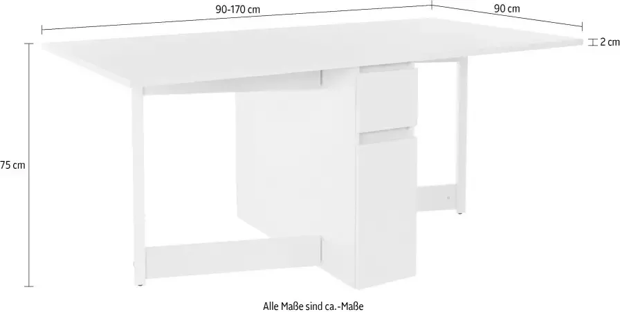 Woodman Eettafel Jasper met een rechthoekig tafelblad en uittrekfunctie breedte 90 cm - Foto 12