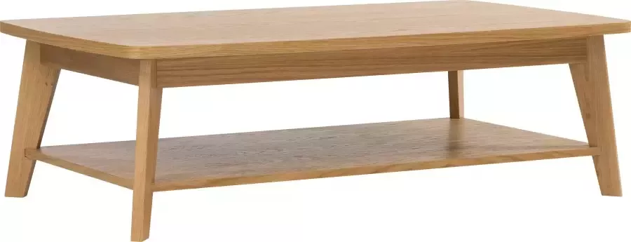 Woodman Salontafel Bórgvin Breedte 115 cm tijdloos design met 1 plank houtfineer eiken - Foto 3