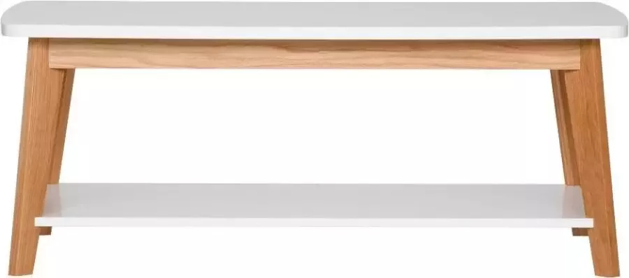 Woodman Salontafel Tariko Breedte 115 cm frame van massief eiken met 1 plank - Foto 1