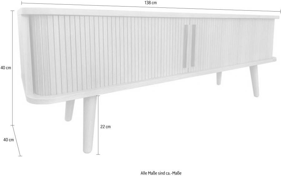 Woodman Tv-meubel Rove uniek ontwerp breedte 138 cm met eikenfineer - Foto 4
