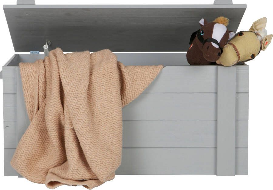 WOOOD Dekenkist Dennis Opbergdoos van massief hout breedte 96 cm