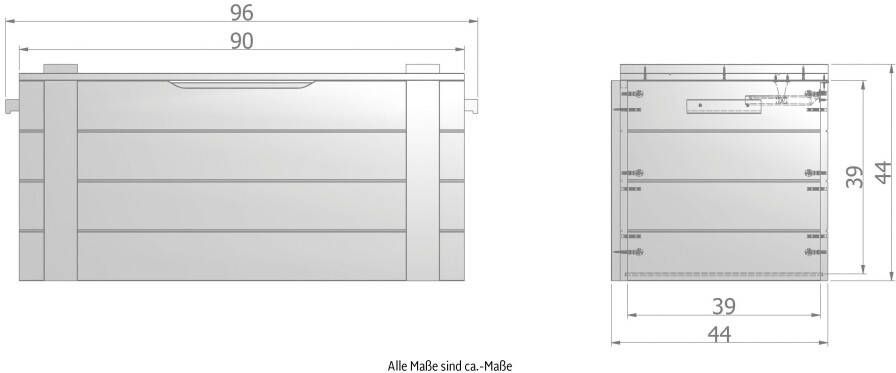 WOOOD Dekenkist Dennis Opbergdoos van massief hout breedte 96 cm - Foto 5