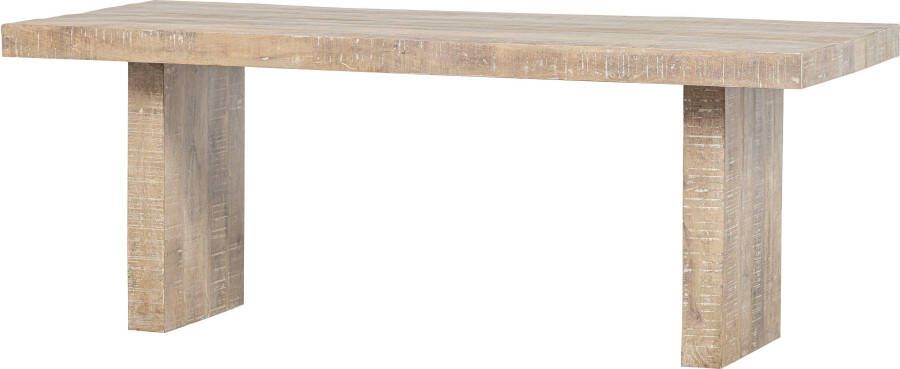 Basiclabel Balk Eettafel Mangohout Naturel 76x220x90 - Foto 8