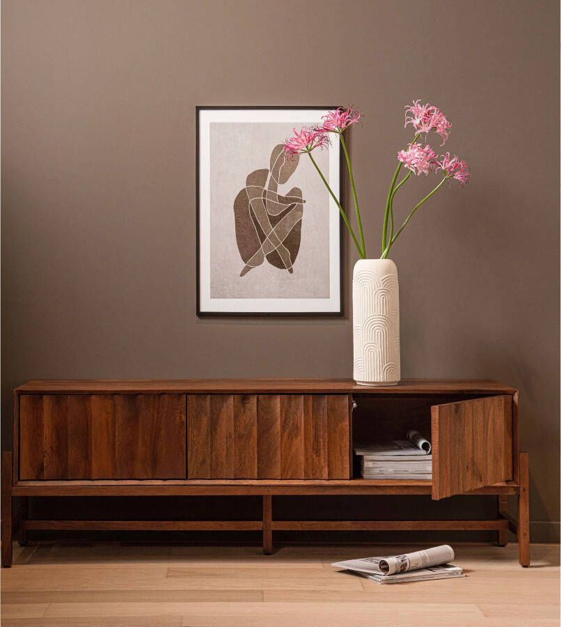 Basiclabel Plint TV meubel met Streep Hout Naturel 55x160x40 - Foto 1
