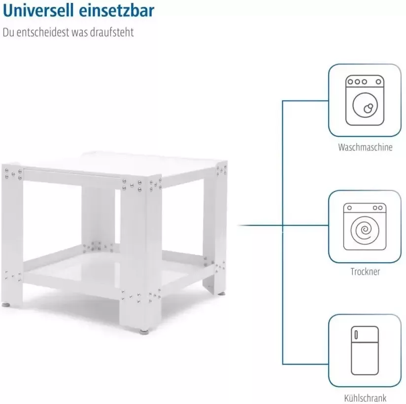 Xavax Onderbouwsokkel Voet onderstel 60 x 60 x 50 cm voor wasmachine wasdroger - Foto 3
