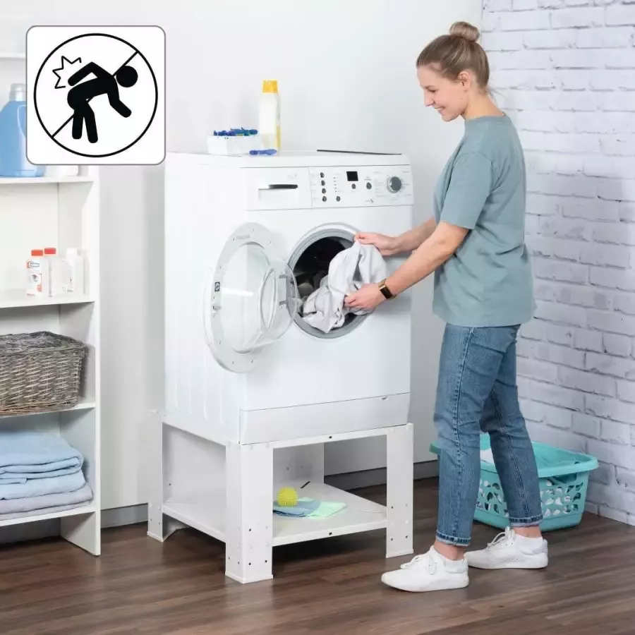 Xavax Onderbouwsokkel Sokkel 60 x 60 x 40cm Wasmachine Wasdroger Sokkel voor huishoudelijke apparaten verstelbaar - Foto 2