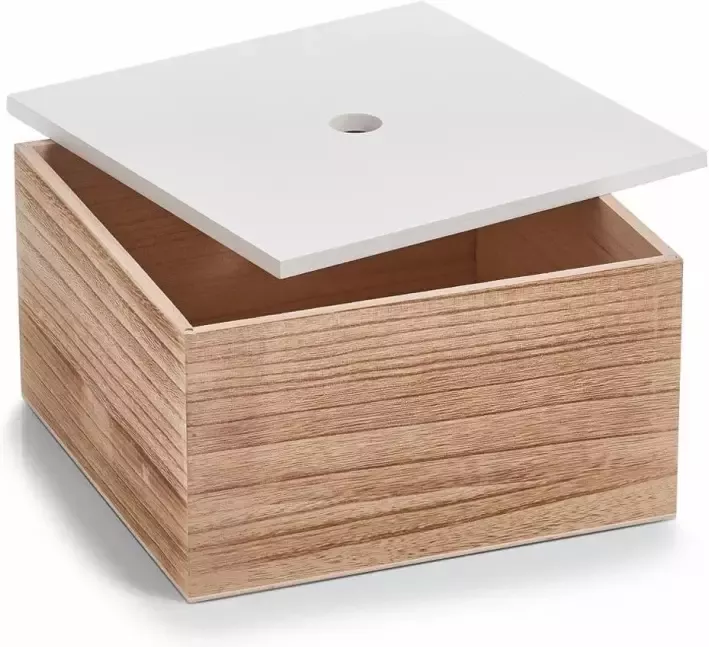 Zeller Present Opbergbox set van 3 hout wit naturel - Foto 5