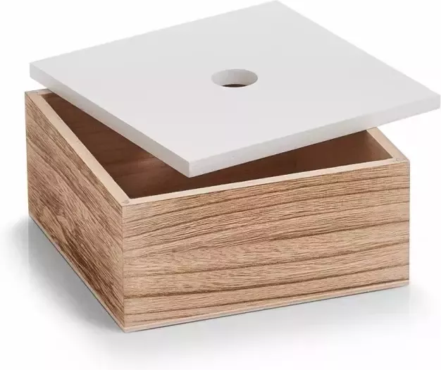 Zeller Present Opbergbox set van 3 hout wit naturel - Foto 8