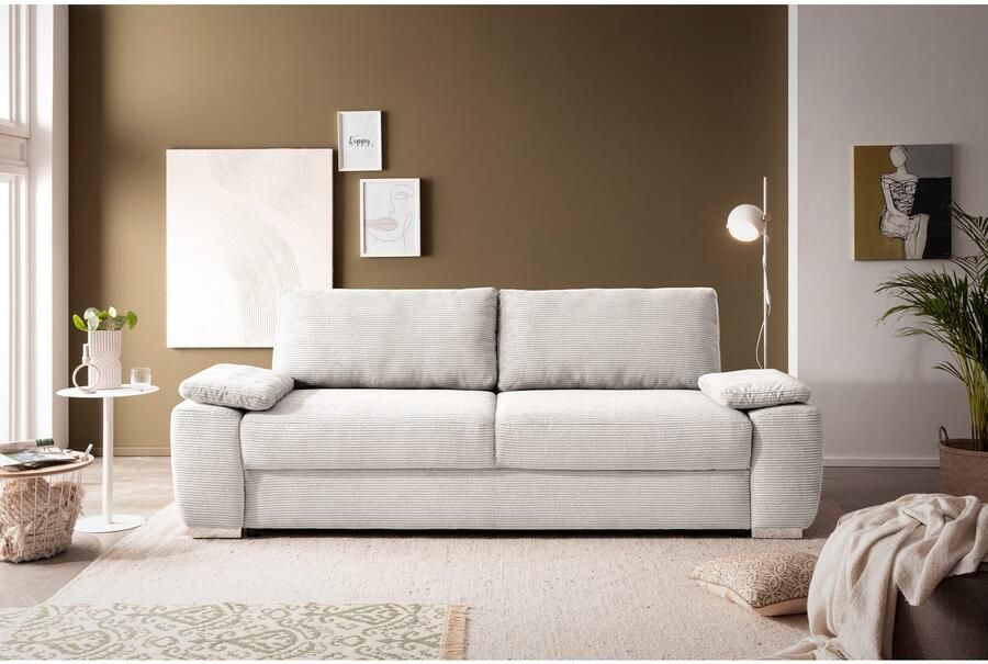 Exxpo sofa fashion 2-zitsbank SOLSBURY bank slaapbank incl. pocketvering-bekleding bedfunctie en opbergruimte in cord - Foto 3