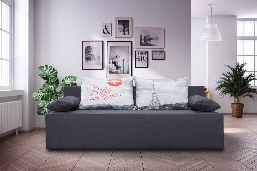 Exxpo sofa fashion 3-zitsbank met slaapbank functie en bedbox incl. losse sier- en rugkussens - Foto 7