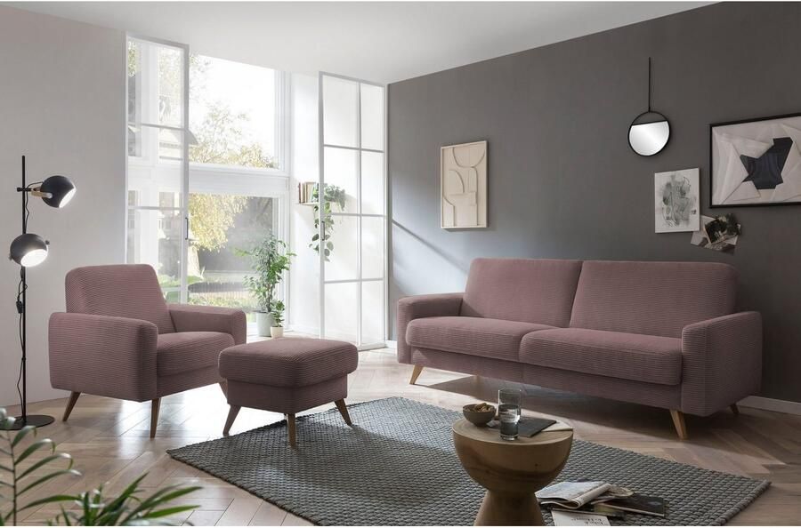 Exxpo sofa fashion Fauteuil Samso loungestoel elegant en comfortabel actuele cord bekleding - Foto 5