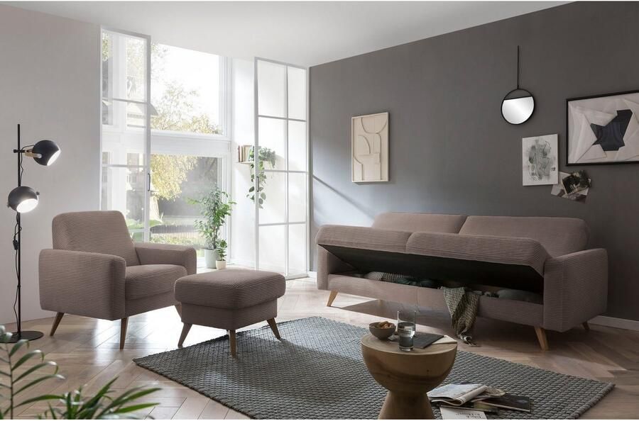 Exxpo sofa fashion 3-zitsbank Samso elegant en comfortabel actuele cord bekleding kantelbank - Foto 5