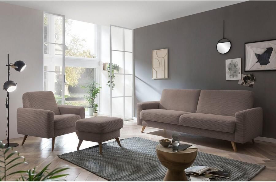 Exxpo sofa fashion Fauteuil Samso loungestoel elegant en comfortabel actuele cord bekleding - Foto 5