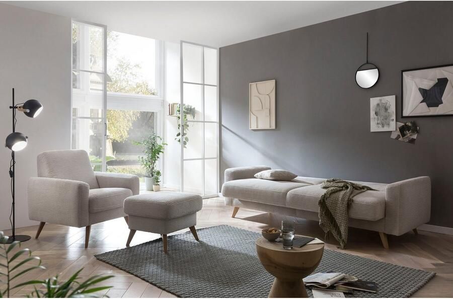 Exxpo sofa fashion 3-zitsbank Samso elegant en comfortabel actuele cord bekleding kantelbank - Foto 5