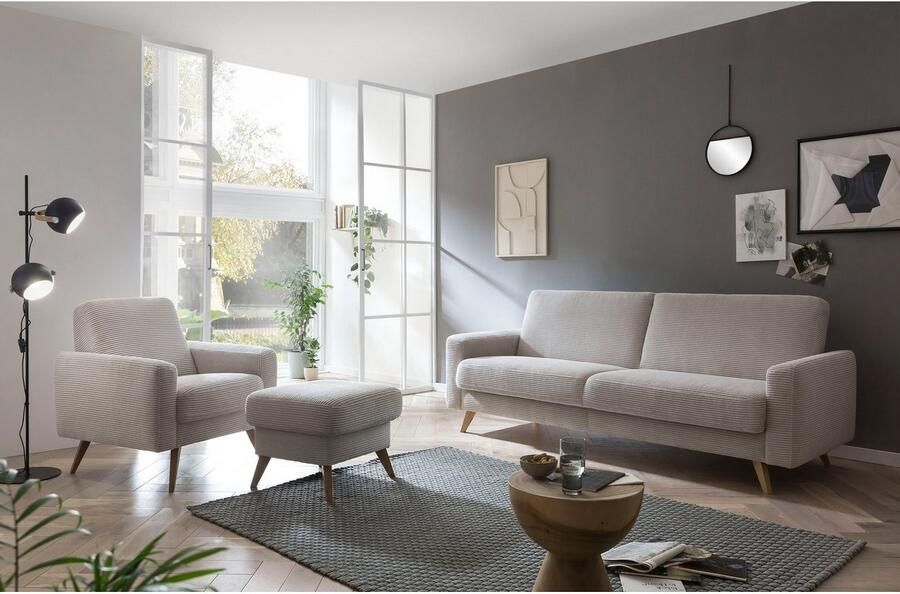 Exxpo sofa fashion Fauteuil Samso loungestoel elegant en comfortabel actuele cord bekleding - Foto 5