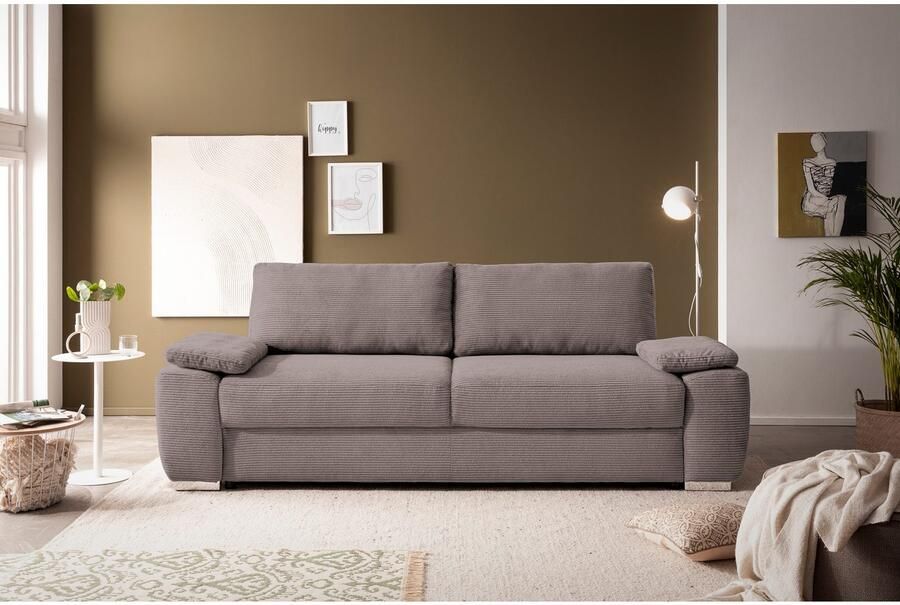 Exxpo sofa fashion 2-zitsbank SOLSBURY bank slaapbank incl. pocketvering-bekleding bedfunctie en opbergruimte in cord - Foto 3