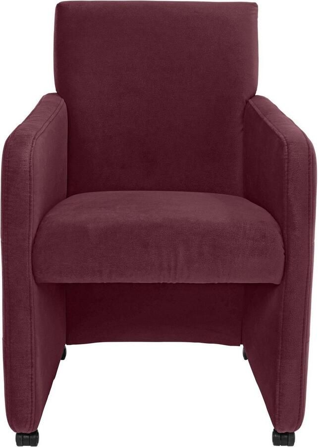 Exxpo sofa fashion Eetkamerstoel Barista lounge stoel op wielen met hoge bodemvrijheid smalle armleuningen totale breedte ca. 61 cm comfortabele zithoogte ca. 49 cm - Foto 5