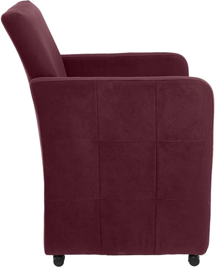 Exxpo sofa fashion Eetkamerstoel Barista lounge stoel op wielen met hoge bodemvrijheid smalle armleuningen totale breedte ca. 61 cm comfortabele zithoogte ca. 49 cm - Foto 3