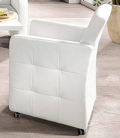 Exxpo sofa fashion Eetkamerstoel Barista lounge stoel op wielen met hoge bodemvrijheid smalle armleuningen totale breedte ca. 61 cm comfortabele zithoogte ca. 49 cm - Foto 10