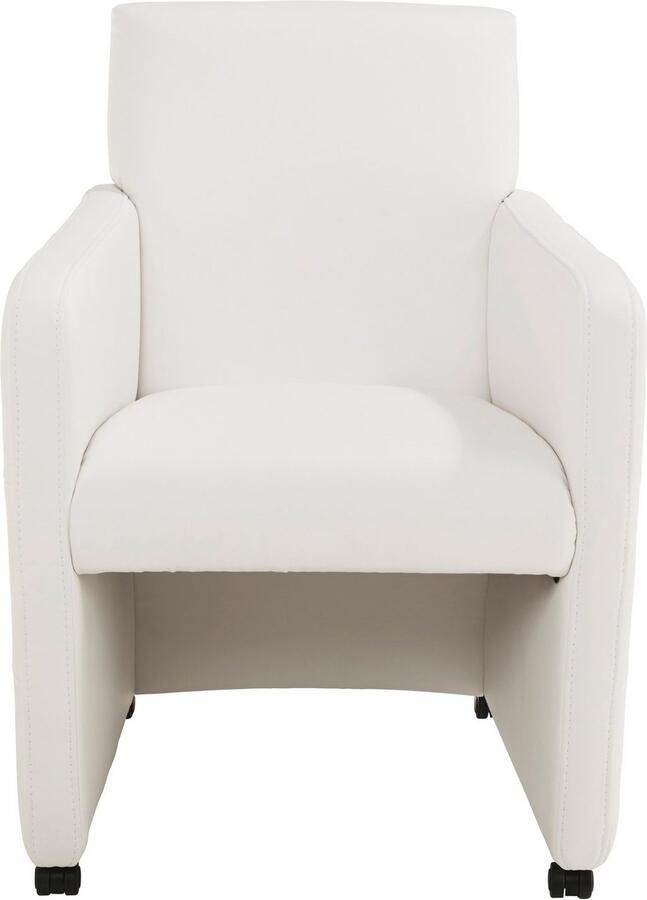 Exxpo sofa fashion Eetkamerstoel Barista lounge stoel op wielen met hoge bodemvrijheid smalle armleuningen totale breedte ca. 61 cm comfortabele zithoogte ca. 49 cm - Foto 5
