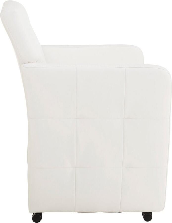 Exxpo sofa fashion Eetkamerstoel Barista lounge stoel op wielen met hoge bodemvrijheid smalle armleuningen totale breedte ca. 61 cm comfortabele zithoogte ca. 49 cm - Foto 4