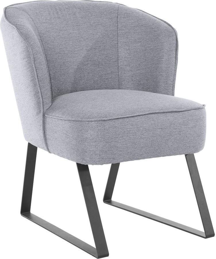 Exxpo sofa fashion Fauteuil Americano loungestoel met bies en metalen poten verschillende typen bekleding 1 stuk - Foto 2