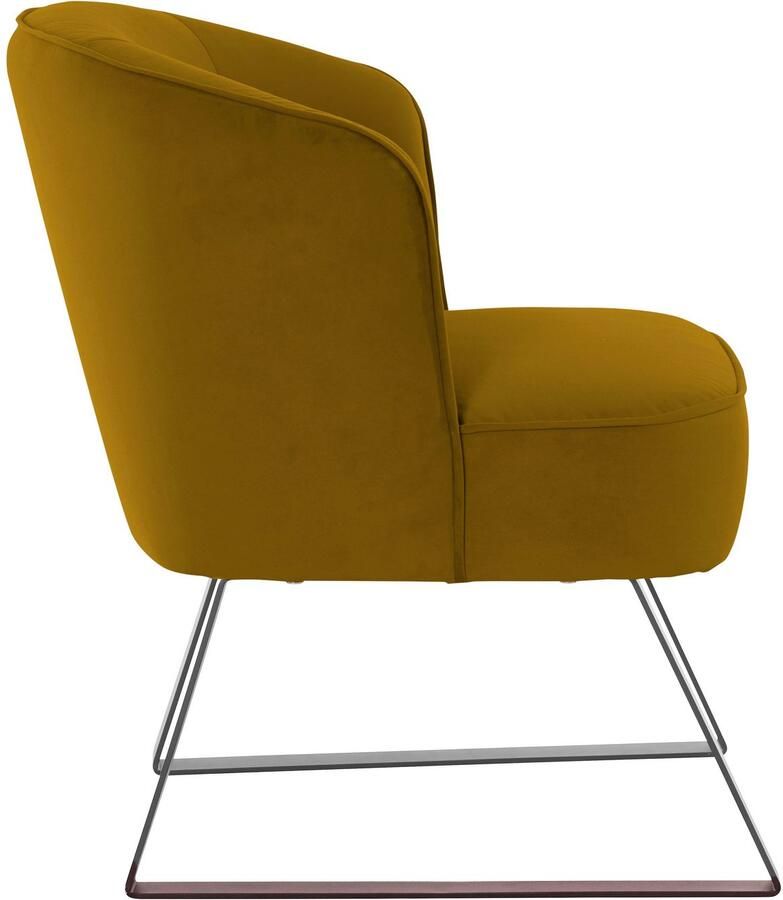 Exxpo sofa fashion Fauteuil Americano loungestoel met bies en metalen poten verschillende typen bekleding 1 stuk - Foto 2