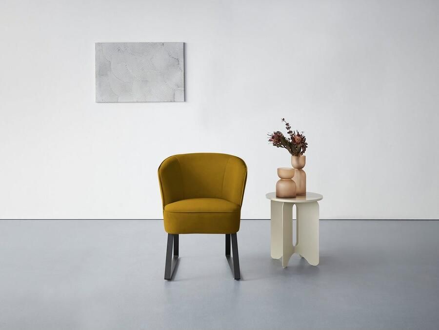 Exxpo sofa fashion Fauteuil Americano loungestoel met bies en metalen poten verschillende typen bekleding 1 stuk - Foto 3