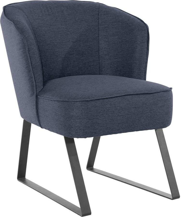Exxpo sofa fashion Fauteuil Americano loungestoel met bies en metalen poten verschillende typen bekleding 1 stuk - Foto 2